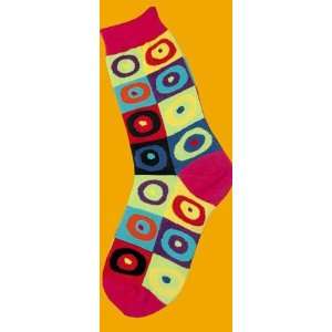  Foot Traffic Womens Novelty Socks Bright Circles 