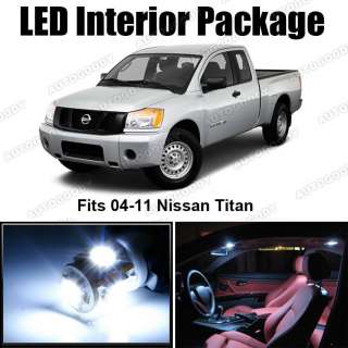 White LED Lights Interior Package Deal Nissan Titan  