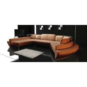  Ultra Modern Leather Sectional Sofa Set