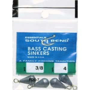  South Bend Bass Casting Sinker (Black) 3/8 oz