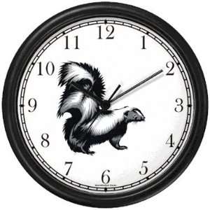  Skunk Animal Wall Clock by WatchBuddy Timepieces (White 