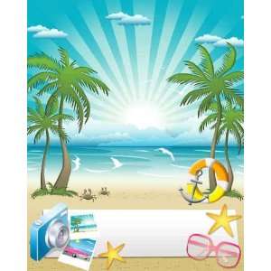 Summer Holidays Card   24H x 19W   Peel and Stick Wall Decal by 