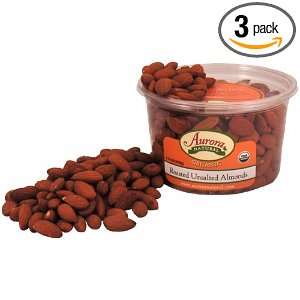 Aurora Products Inc. Almonds Roasted No Salt Organic, 9.5 Ounce Tubs 