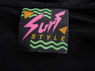 Vtg 90s SURF STYLE PULLOVER HOODED Nylon JACKET USA Made beach skate 
