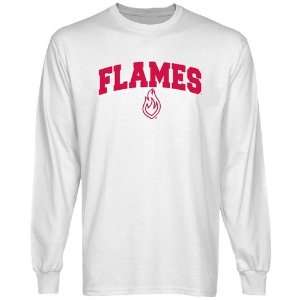 NCAA UIC Flames White Logo Arch Long Sleeve T shirt  