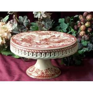  Porcelain Transferware Cake Plate