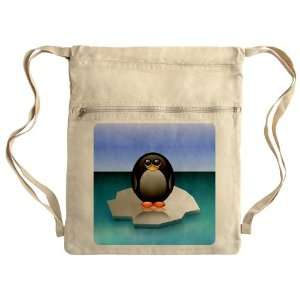  Messenger Bag Sack Pack Khaki Cute Baby Penguin 
