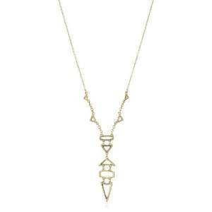  House of Harlow 1960 Small Geometric Drop Necklace in Gold 