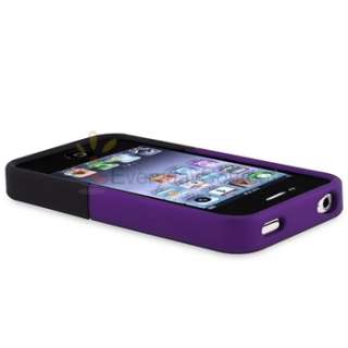 new generic snap on rubber coated case for app iphone 4 4s purple 