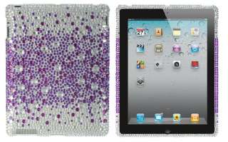 Apple iPad 2 FULL Purple Splash Crystal Rhinestone Case  