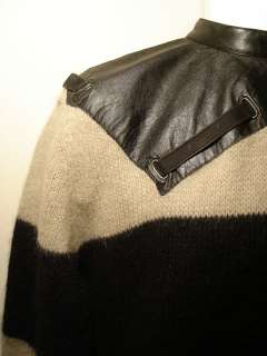 Vtg UMBERTO GINOCCHIETTI Wool Stripped Sweater XL Short  