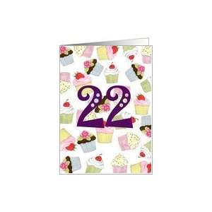    22nd Birthday Party Invitation, Cupcakes Galore Card Toys & Games