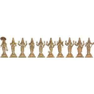 Dashavatara   Set of Ten Sculptures   Bronze Sculpture from Swamimalai 