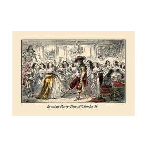  Evening Party   Time of Charles II 28x42 Giclee on Canvas 