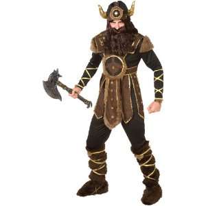 Lets Party By Time AD Inc. Vicious Viking Adult Costume / Brown   Size 