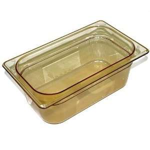  Fourth Size Amber Food Pan, 4 Inch Deep