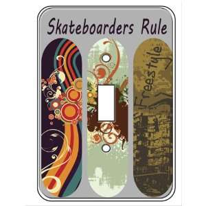  Skateboarders Rule Single Toggle Switchplate Skateboards 