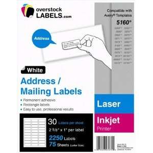  / Mailing Labels for Laser and Inkjet Printers Same as Avery® 5160 