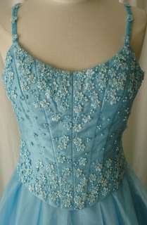 Ball Gown Dress Party Gala Prom Pageant Aqua XL 14 16  