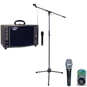  Pyle Speaker, Mic, Cable and Stand Package   PWMA3600 200 