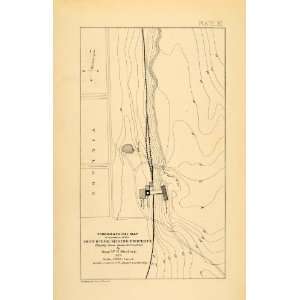  1878 Wisconsin Iron Ridge Mining Mine Topographical Map 