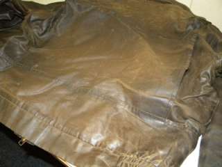 Ruff Hewn Waterproof Oilskin & Leather Bomber Jacket Coat Mens size L 