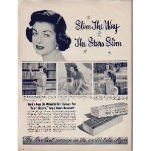   Stars Slim  1952 Ayds Reducing Plan Ad, A4577. 