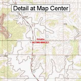  USGS Topographic Quadrangle Map   Omaha, Missouri (Folded 