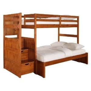 Twin/Full Step Bunk Bed   Ranch Cinnamon   Powell Furniture   358 