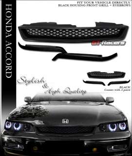 ACCORD JDM BLACK MESH FRONT BUMPER GRILL GRILLE+EYELIDS  