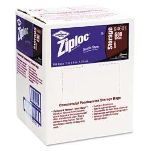  Ziploc Double Zipper Storage Bags, Plastic, 1 qt, Clear w 