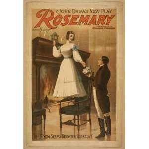 Poster John Drews new play, Rosemary 1896 