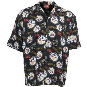   Steelers Black Campus Logo Button up Shirt