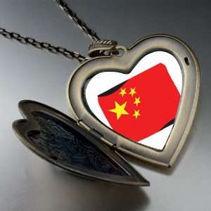 China Flag Large Pendant Necklace