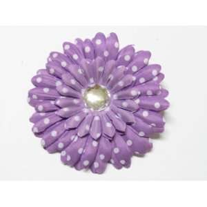  Purple Polka Dot 4 Large Gerbera Daisy Flower Hair Clip Hair 