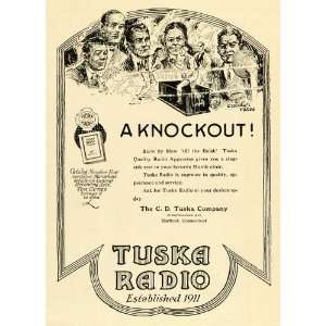  1923 Ad Tuska Radio Hartford Connecticut Claude Yates 