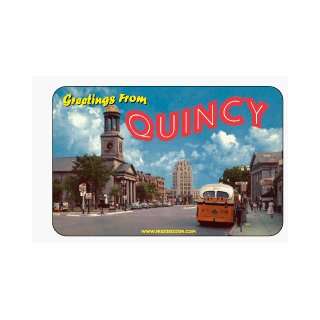  Fridgedoor Quincy Church & Bus Domed Magnet Automotive