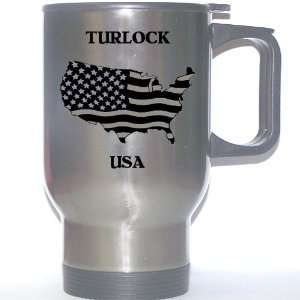  US Flag   Turlock, California (CA) Stainless Steel Mug 