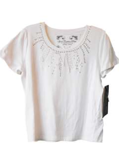 Petite PL Sport Couture Onque White Bling T Shirt NWT  