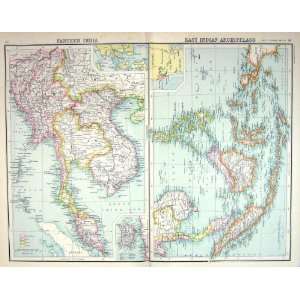   Map C1900 India Penang Siam Borneo Manila Sumatra Timor Home