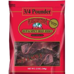 World Kitchens Hot & Spicy Beef Jerky, 12 Ounce Bags  