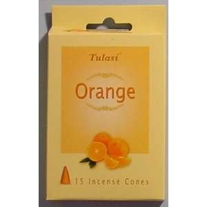  Orange   15 Cones of Tulasi Incense
