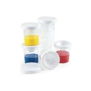  No Spill White Lid Paint Cups   Set of 10 Toys & Games