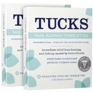 Tucks Hemorrhoidal Towelettes With Witch Hazel, 2 ct (Quantity of 4)