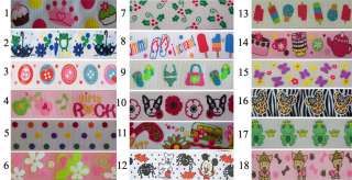 10yds U Pick  Printed Grosgrain Ribbons 7/8 no 5  