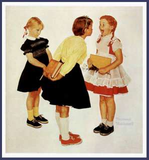 NORMAN ROCKWELL COVER ART IMAGE   LITTLE GIRLS CHECKUP  