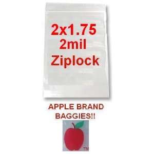   Brand 20175 2x1.75 2mil Clear Ziplock Bags 10,000 Baggies 2x1.75 .75