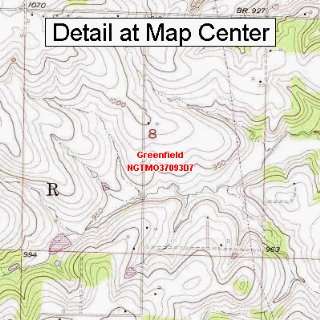 USGS Topographic Quadrangle Map   Greenfield, Missouri (Folded 
