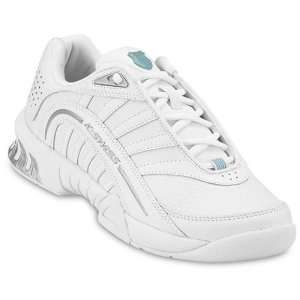  K Swiss Womens ST393 Tennis Shoe (White / Platinum / Blue 