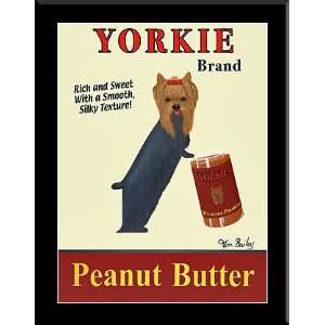  Ken Bailey Yorkie Peanut Butter FRAMED ART 26x32 